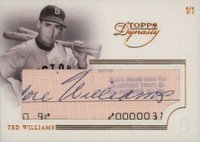 2014 Topps Dynasty Cut Signatures 1/1 #CS-TW4 Ted Williams Baseball Card