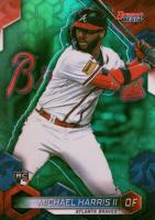 2023 Bowman's Best #27 Michael Harris II Green Refractor Baseball Card