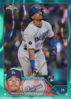 2023 Topps Chrome #161 Miguel Vargas Aqua Lava Refractor Baseball Card