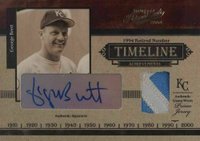 2004 Playoff Prime Cuts Timeline Material Signature #24 George Brett Prime Baseball Card
