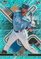 2022 Topps Finest #57 MJ Melendez Aqua Shimmer Refractor Baseball Card