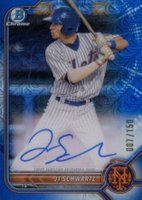 2022 Bowman Chrome Prospect Autographs #CPAJS JT Schwartz Hta Choice Refractor Baseball Card