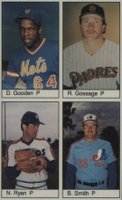 1985 All-Star Game Program Inserts-Hand Cut # Bryn Smith/Dwight Gooden/Nolan Ryan/Rich Gossage Baseball Card