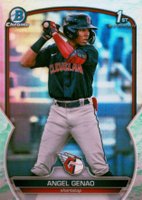 2023 Bowman Chrome Prospects #BCP140 Angel Genao Lunar Glow Refractor Baseball Card