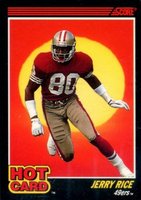 1990 Score Hot Card #4 Jerry Rice Football Card