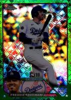 2023 Topps Chrome Logofractor Edition #5 Freddie Freeman Green Refractor Baseball Card