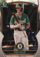 2023 Bowman Chrome Prospects #BCP1 Zack Gelof Lava Refractor Baseball Card
