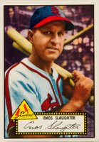 1952 Topps #65b Enos Slaughter Black Back Baseball Card