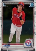 2020 Bowman Draft #BD126 Evan Carter Chrome Baseball Card