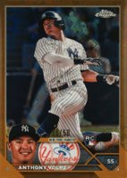 2023 Topps Chrome Logofractor Edition #4 Anthony Volpe Gold Refractor Baseball Card