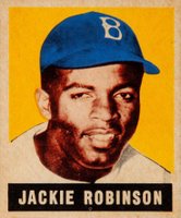 1948 Leaf #79 Jackie Robinson Baseball Card