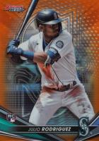 2022 Bowman's Best #23 Julio Rodriguez Orange Refractor Baseball Card