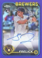 2024 Topps Chrome Rookie Autographs #RASF Sal Frelick Purple Refractor Baseball Card