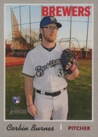 2019 Topps Heritage #393 Corbin Burnes Action Baseball Card