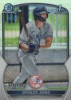 2023 Bowman Chrome Prospects #BCP139 Spencer Jones Refractor Baseball Card