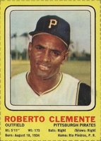 1970 Transogram Hand Cut # Roberto Clemente Baseball Card