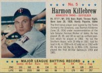 1963 Post Cereal #5 Harmon Killebrew Hand Cut Baseball Card