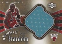 2005 Upper Deck Trilogy Swatches of Stardom #SW-MJ Michael Jordan Basketball Card