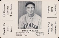 1936 S & S Game # Paul Waner Baseball Card