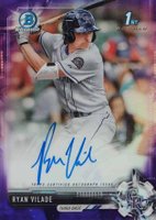 2017 Bowman Draft Chrome Draft Picks Autographs  #CDARV Ryan Vilade Purple Refractor Baseball Card