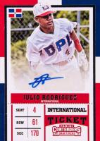 2017 Panini Contenders Draft Picks International Ticket Autograph #3 Julio Rodriguez Baseball Card