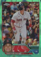 2023 Topps Chrome #174 Triston Casas Aqua Lava Refractor Baseball Card