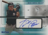 2005 Skybox Autographics Autographics #AGMGC Miguel Cabrera Blue Baseball Card