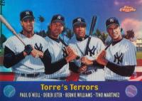 2000 Topps Chrome Combos #TC3 Paul O'Neill/Derek Jeter/Bernie Williams/Tino Martinez Refractor Baseball Card