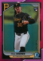 2024 Bowman Chrome #31 Paul Skenes Fuchsia Refractor Baseball Card