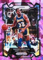 2023 Panini Prizm #185 Magic Johnson Pink Ice Basketball Card