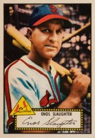 1952 Topps #65 Enos Slaughter Red Back Baseball Card