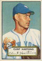 1952 Topps #141 Clint Hartung Cream back Baseball Card