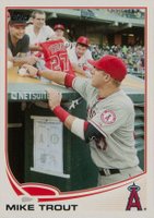 2013 Topps #27 Mike Trout Signing Autographs Baseball Card