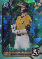 2022 Bowman Sapphire Edition Chrome Prospects #BCP89 Max Muncy Aqua Baseball Card