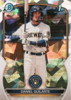 2023 Bowman Chrome Prospects #BCP21 Daniel Guilarte Atomic Refractor Baseball Card