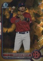 2022 Bowman Draft Chrome Sapphire Edition #BDC123 Marcelo Mayer Gold Baseball Card