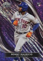 2024 Topps Chrome Black #42 Ronny Mauricio Purple Mini Diamond Baseball Card