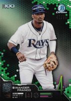 2019 Bowman Scouts' Top 100 Chrome #BTP4 Wander Franco Green Refractor Baseball Card