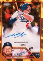 2023 Topps Chrome Update Sapphire Edition Autograph #MB Michael Busch Gold Baseball Card