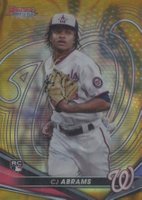2022 Bowman's Best #49 C.J. Abrams Gold Lava Refractor Baseball Card