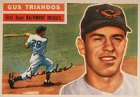 1956 Topps #80g Gus Triandos Gray Back Baseball Card