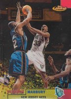 1999 Finest #93 Stephon Marbury Gold Refractor Basketball Card