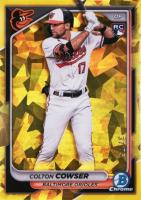 2024 Bowman Chrome Sapphire Edition #33 Colton Cowser Yellow Baseball Card