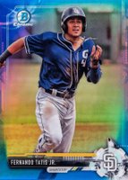 2017 Bowman Draft #BDC71 Fernando Tatis Jr. Chrome-Blue Refractor Baseball Card
