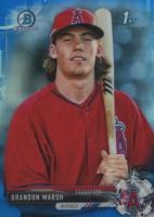 2017 Bowman Chrome Prospects #BCP241 Brandon Marsh Blue Refractor Baseball Card