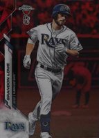 2020 Ben Baller Chrome #119 Brandon Lowe Red Refractor Baseball Card