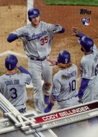 2017 Topps Update #US50 Cody Bellinger High-Fives Baseball Card