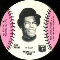 1978 Wiffle Ball Discs # Rod Carew Baseball Card