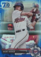 2017 Bowman Draft #BDC122 Brent Rooker Chrome-Bowman 70th Refractor Baseball Card