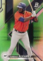 2019 Bowman Platinum Top Prospects #TOP100 Yordan Alvarez Green Baseball Card